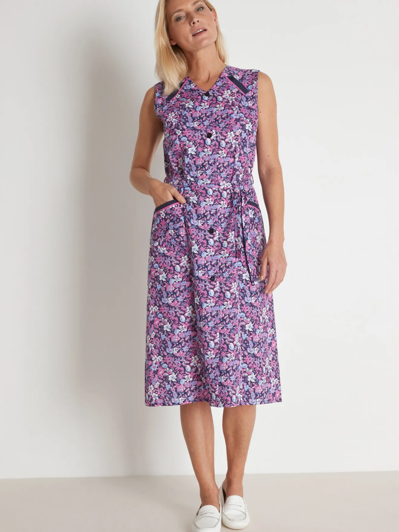 Outlet Tablier boutonné 50% coton Femme Tablier