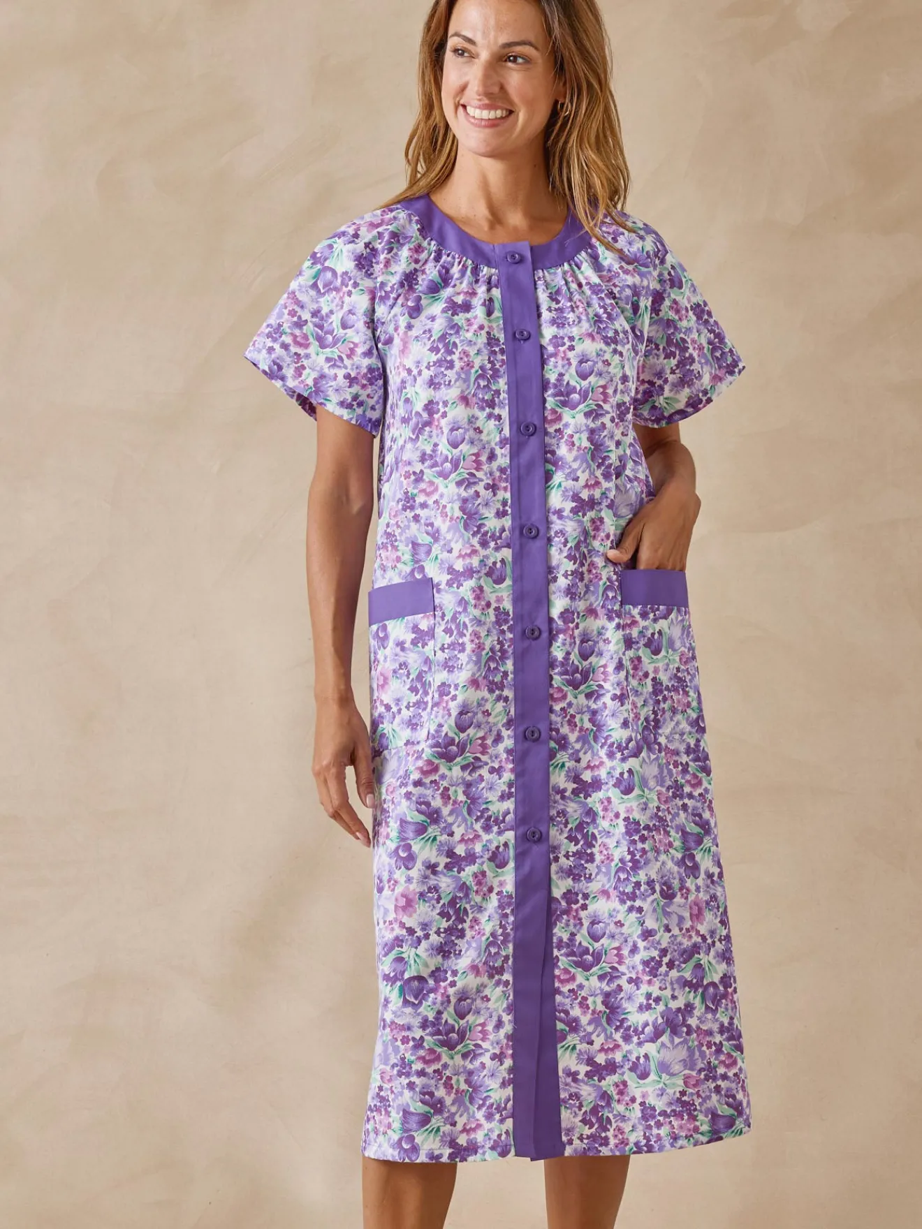 Hot Tablier boutonné forme housse Femme Tablier