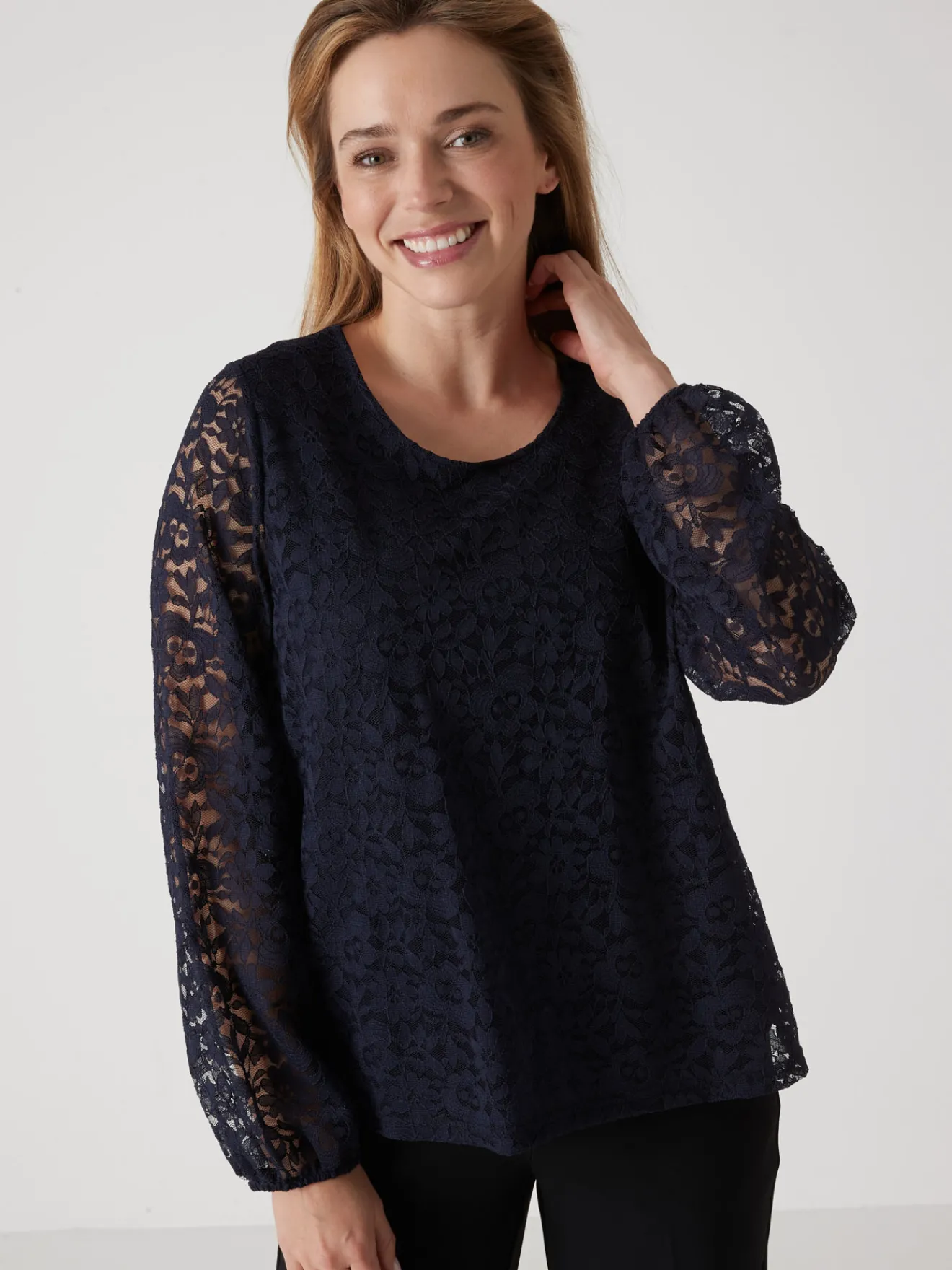 Hot Tee-shirt avec dentelle Femme T-Shirt