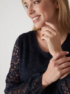 Hot Tee-shirt avec dentelle Femme T-Shirt