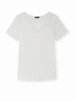 Tee-shirt avec dentelle Femme T-Shirt