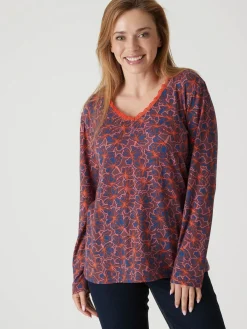 Sale Tee-shirt avec dentelle à l'encolure Femme T-Shirt