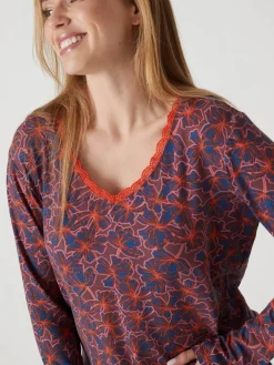 Sale Tee-shirt avec dentelle à l'encolure Femme T-Shirt