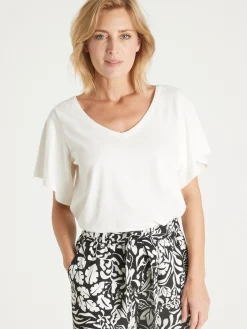 Sale Tee-shirt avec dentelle au dos Femme T-Shirt