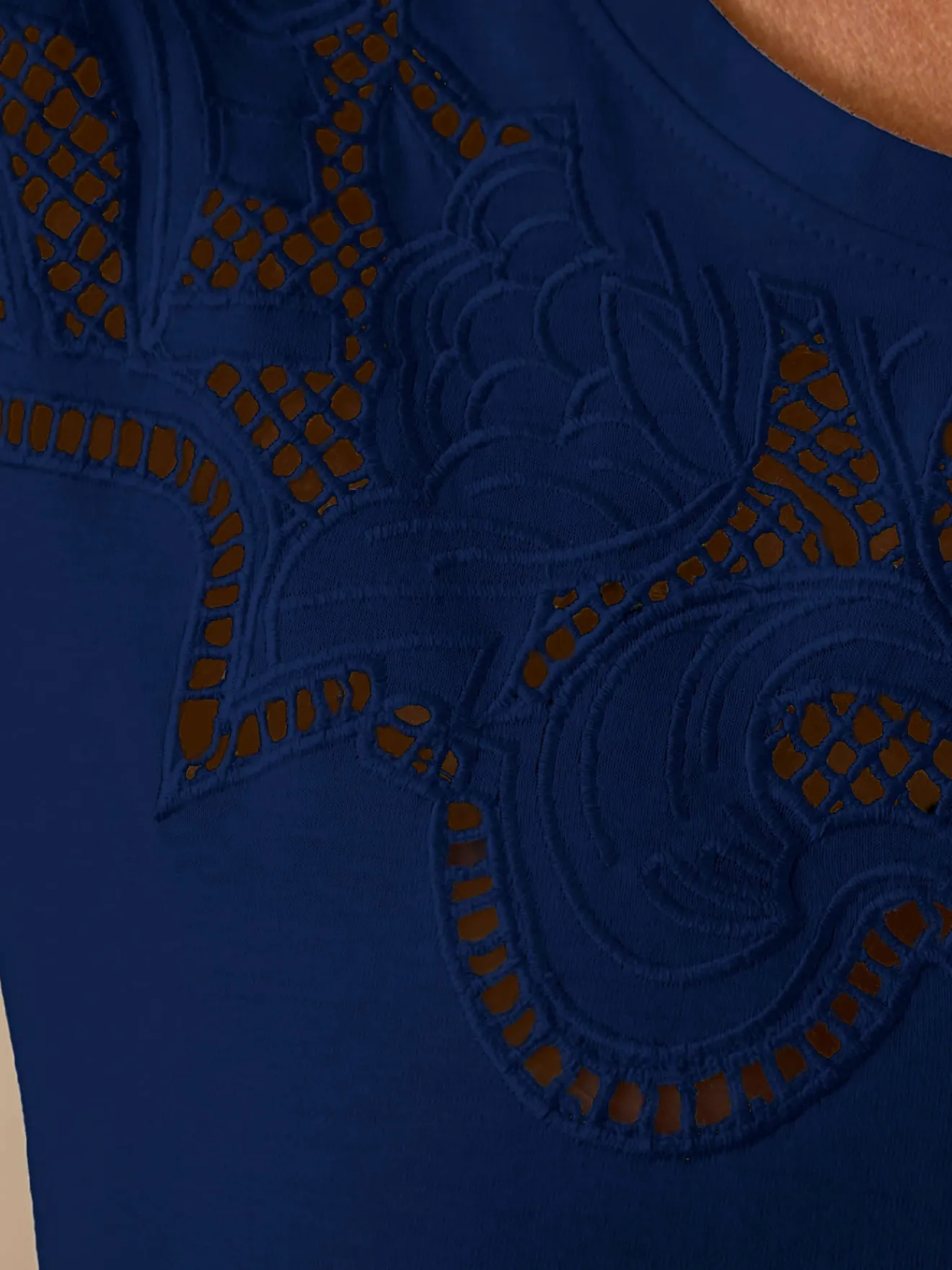 Best Tee-shirt coton à broderies ajourées Femme T-Shirt