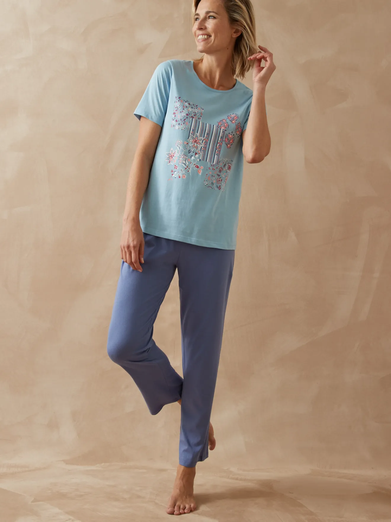 Online Tee-shirt de pyjama manches courtes Pyjama