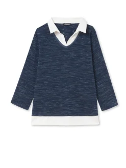 Clearance Tee-shirt effet 2 en 1 Femme T-Shirt