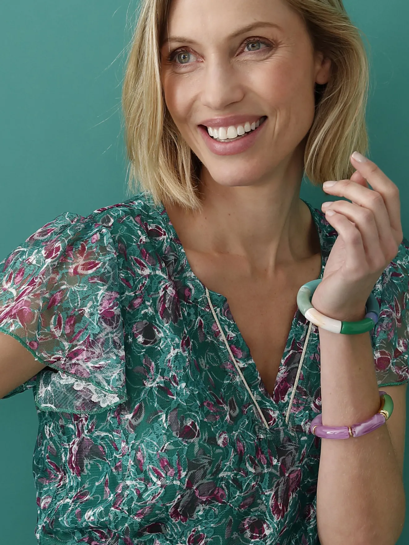 Clearance Tee-shirt en maille dentelle Femme T-Shirt