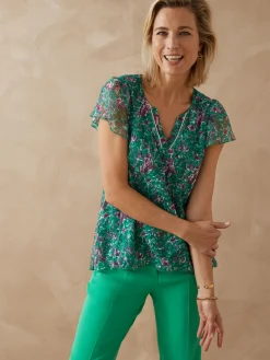 Clearance Tee-shirt en maille dentelle Femme T-Shirt