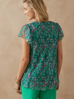 Clearance Tee-shirt en maille dentelle Femme T-Shirt