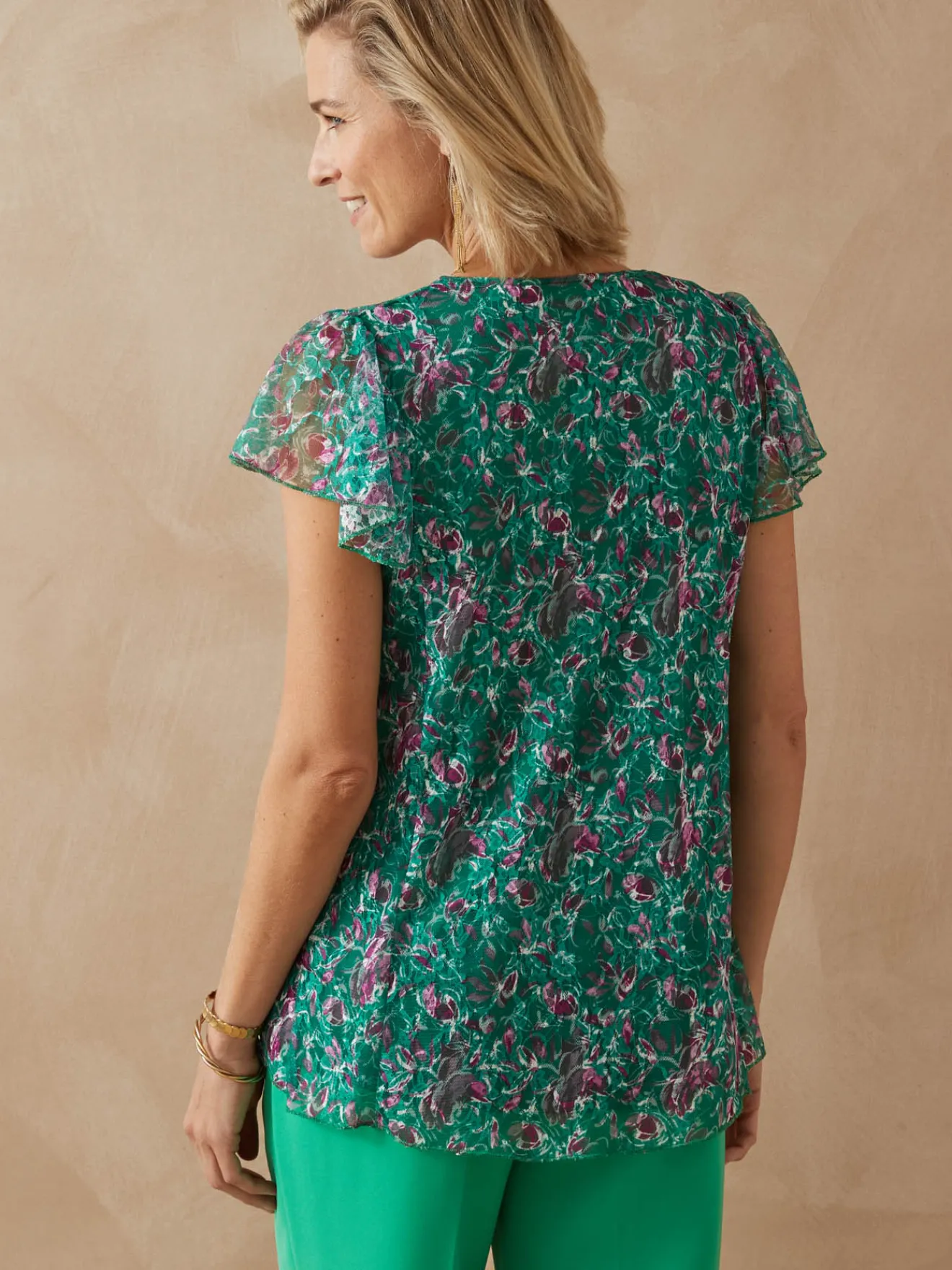 Clearance Tee-shirt en maille dentelle Femme T-Shirt