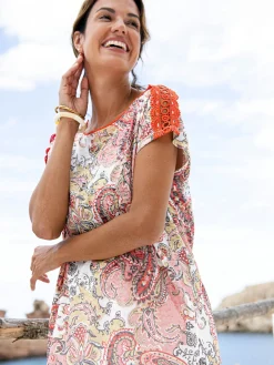 Sale Tee-shirt en maille dévorée Femme T-Shirt