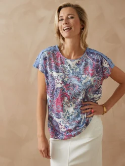 Discount Tee-shirt en maille dévorée Femme T-Shirt