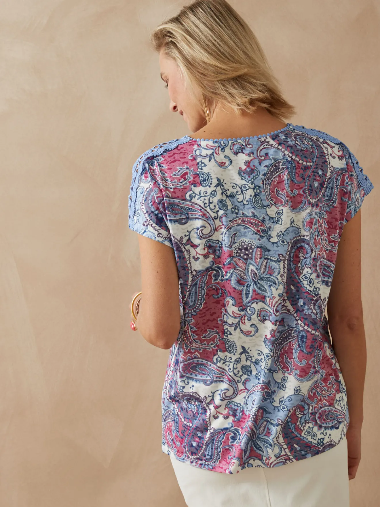 Discount Tee-shirt en maille dévorée Femme T-Shirt