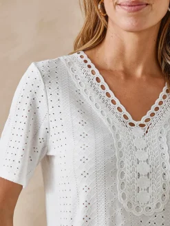 Sale Tee-shirt en maille fantaisie. Femme T-Shirt