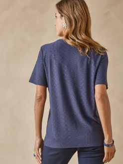 Hot Tee-shirt en maille fantaisie. Femme T-Shirt