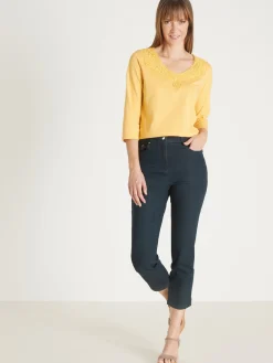 Clearance Tee-shirt en maille flammée Femme T-Shirt