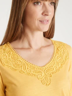 Clearance Tee-shirt en maille flammée Femme T-Shirt