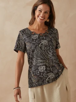 Discount Tee-shirt encolure fantaisie Femme T-Shirt