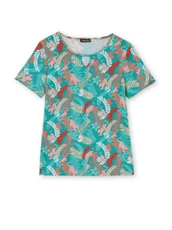 New Tee-shirt encolure fantaisie Femme T-Shirt