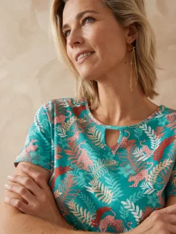 New Tee-shirt encolure fantaisie Femme T-Shirt