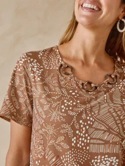 Discount Tee-shirt encolure fantaisie Femme T-Shirt