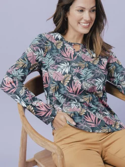 New Tee-shirt encolure fantaisie Femme T-Shirt