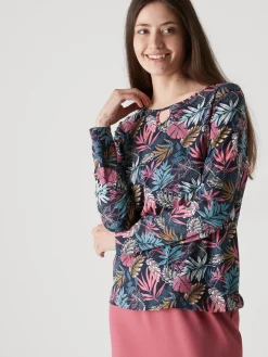 New Tee-shirt encolure fantaisie Femme T-Shirt