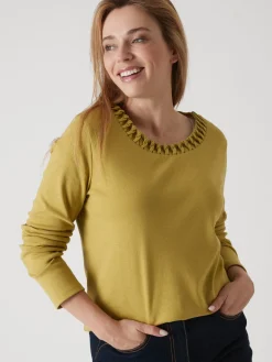 Online Tee-shirt fluide encolure fantaisie Femme T-Shirt