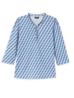 Outlet Tee-shirt maille gaufrée col volanté Femme T-Shirt