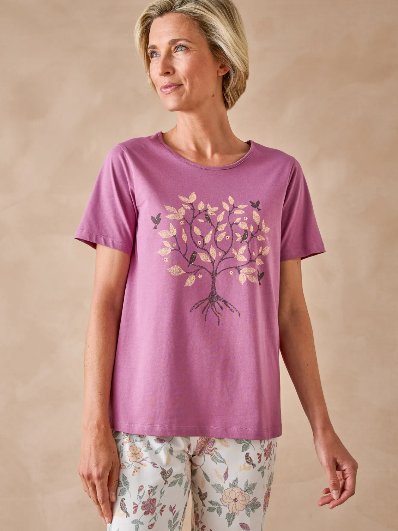 Hot Tee-shirt manches courtes maille coton Pyjama