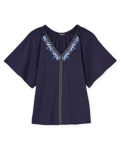 Tee-shirt manches courtes papillon Femme T-Shirt