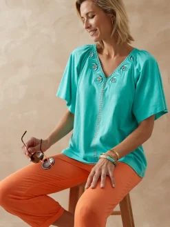 Hot Tee-shirt manches courtes papillon Femme T-Shirt