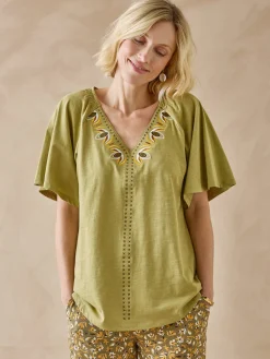 Hot Tee-shirt manches courtes papillon Femme T-Shirt