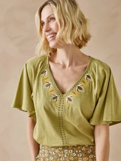 Hot Tee-shirt manches courtes papillon Femme T-Shirt