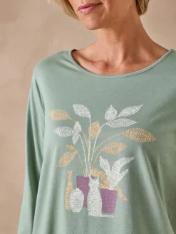 Clearance Tee-shirt manches longues maille coton Pyjama