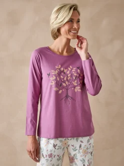 Sale Tee-shirt manches longues maille coton Pyjama