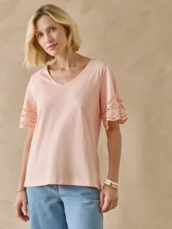 Tee-shirt manches papillon Femme T-Shirt