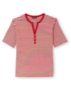 Hot Tee-shirt marinière avec lin Femme T-Shirt