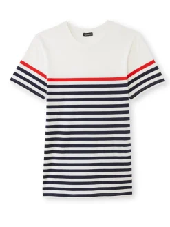 Online Tee-shirt marinière manches courtes Homme T-Shirt, Polo