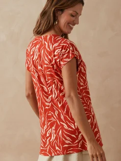 Clearance Tee-shirt perles fantaisie maille fluide Femme T-Shirt