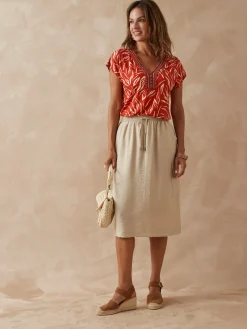 Clearance Tee-shirt perles fantaisie maille fluide Femme T-Shirt