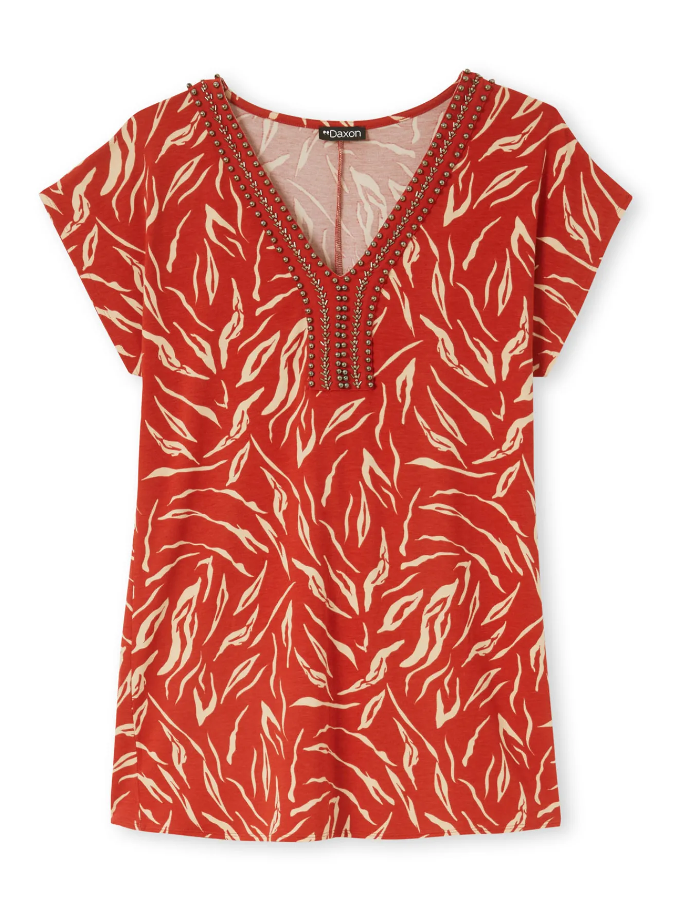 Clearance Tee-shirt perles fantaisie maille fluide Femme T-Shirt