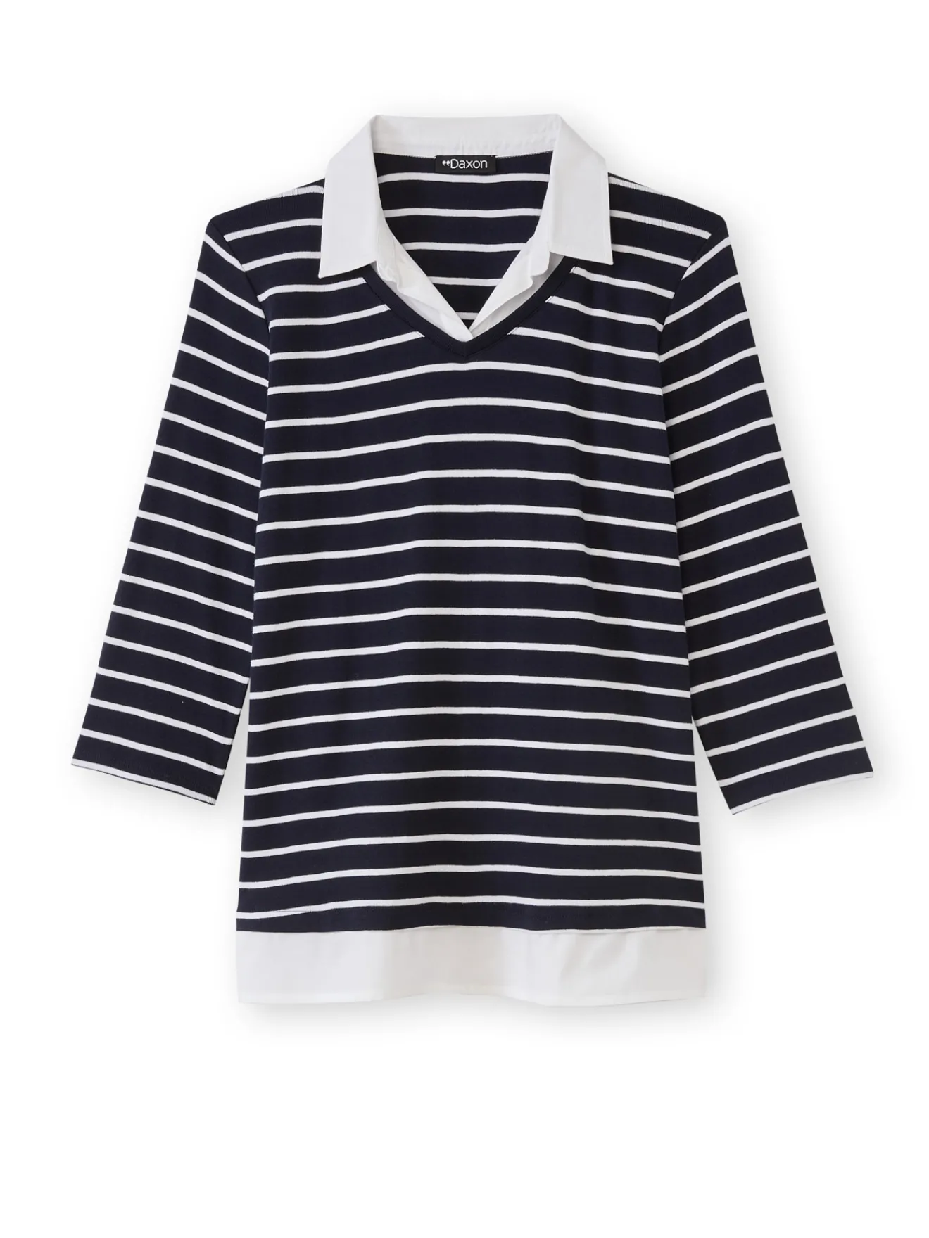 Clearance Tee-shirt rayé effet 2 en 1 Femme Tunique|T-Shirt