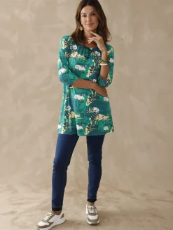 Hot Tee-shirt tunique manches 3/4 Femme Tunique|T-Shirt