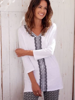 Sale Tee-shirt tunique manches 3/4 Femme T-Shirt