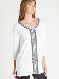 Sale Tee-shirt tunique manches 3/4 Femme T-Shirt