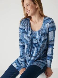 Tee-shirt tunique manches longues Femme Tunique|T-Shirt