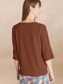 Clearance Tee-shirt V galon fantaisie Femme T-Shirt