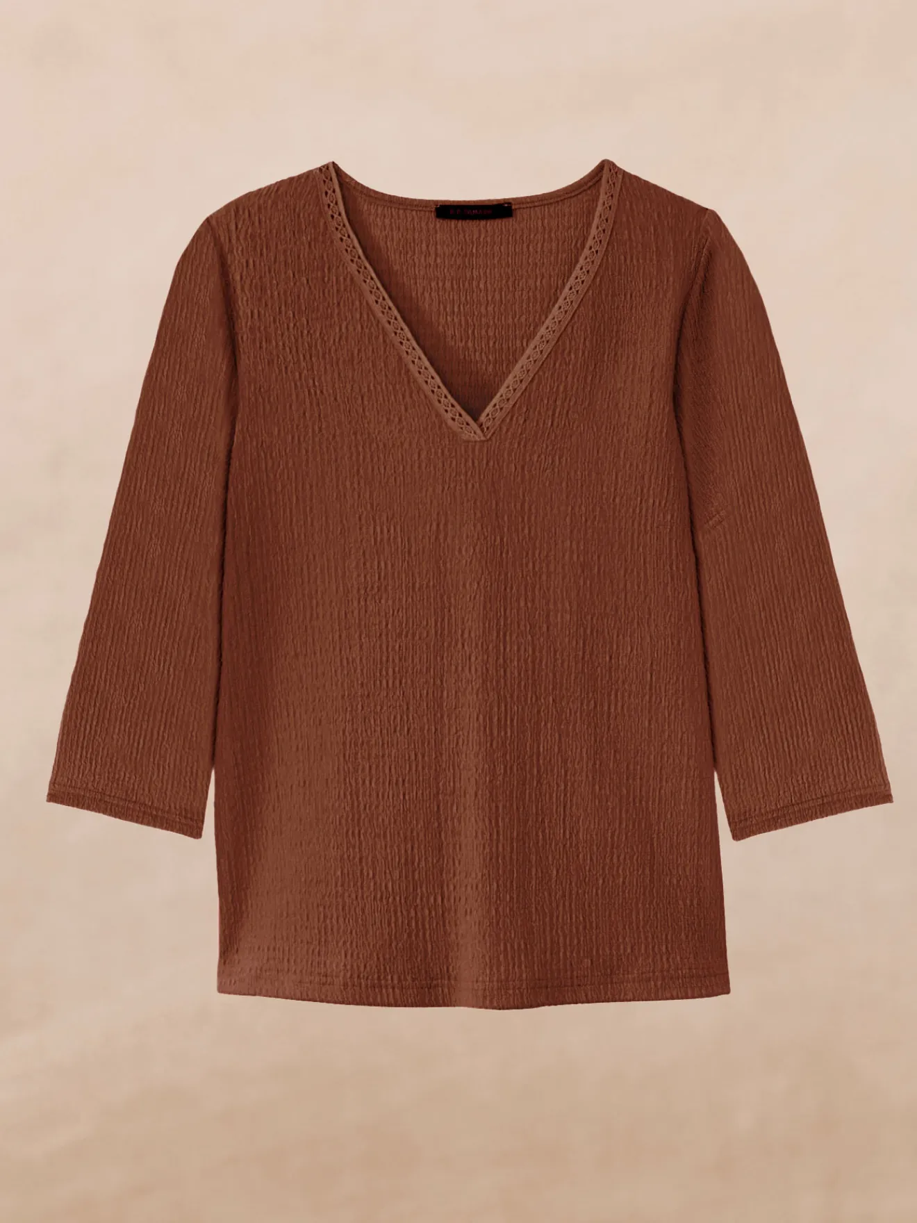 Clearance Tee-shirt V galon fantaisie Femme T-Shirt